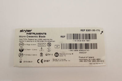 5301-30-170 ~ Stryker Micro Cresentic Blade 9.0mm (x)